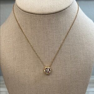 Touchstone Swarovski Rose Gold Necklace with Crystal Pendant